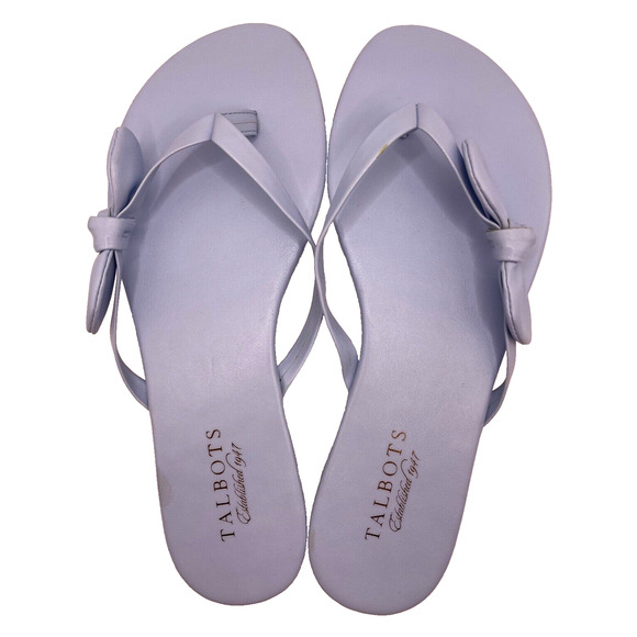 Baby Blue Talbots Bow Tie Thong Sandals Women's Size 7.5 Pre-owned - Picture 4 of 8
